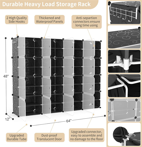 Shoe rack with cover